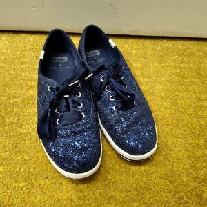 Keds Kate Spade Blue Glitter Sneakers